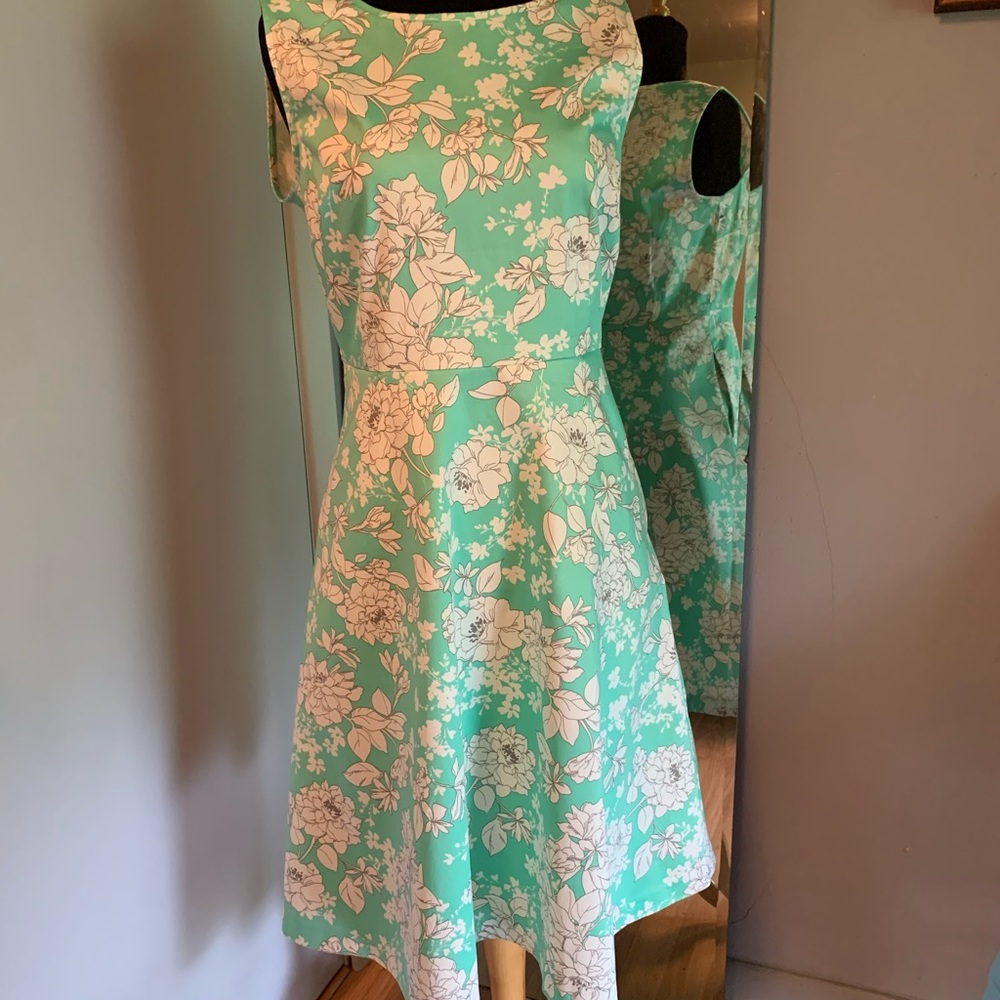 Talbots sleeveless fit and flare dress